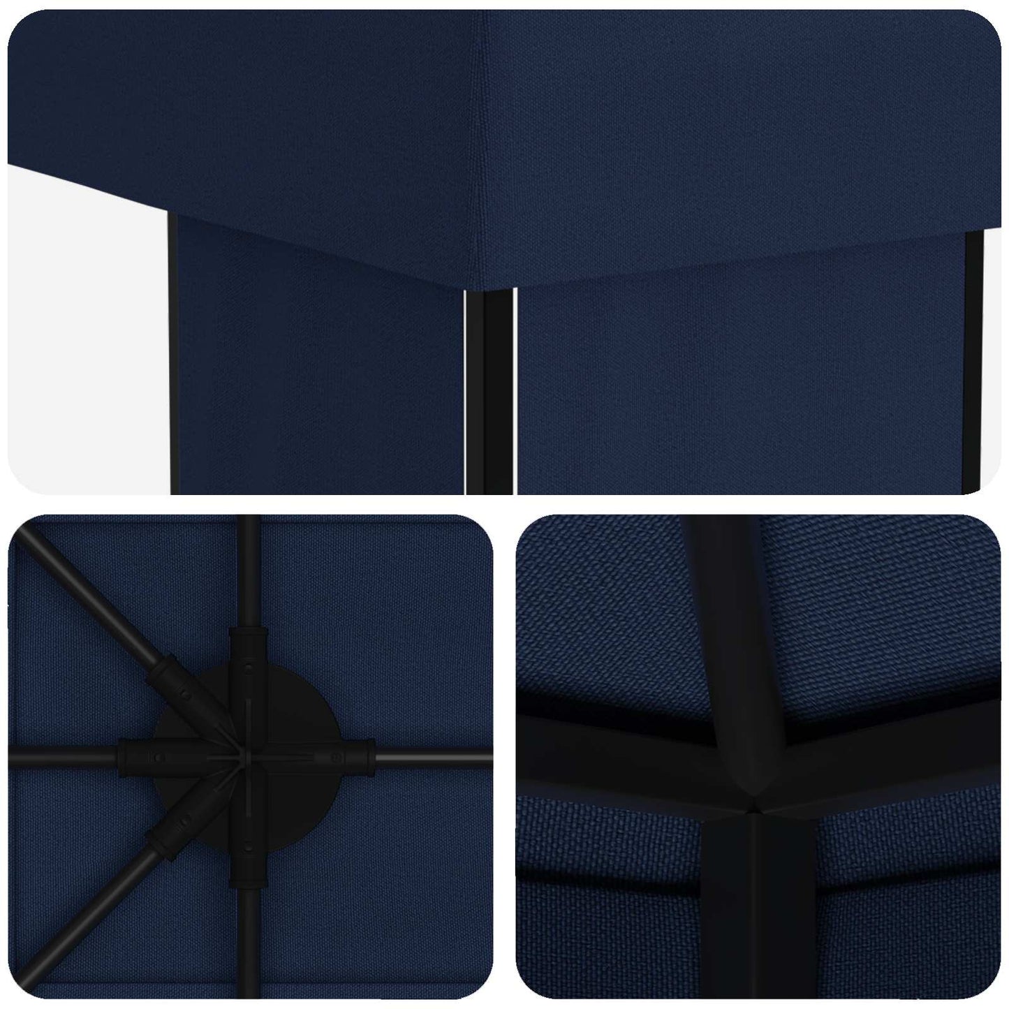 vidaXL Garden Gazebo 6 x 3 m Blue Polyester and Steel 190 gsm - 62827