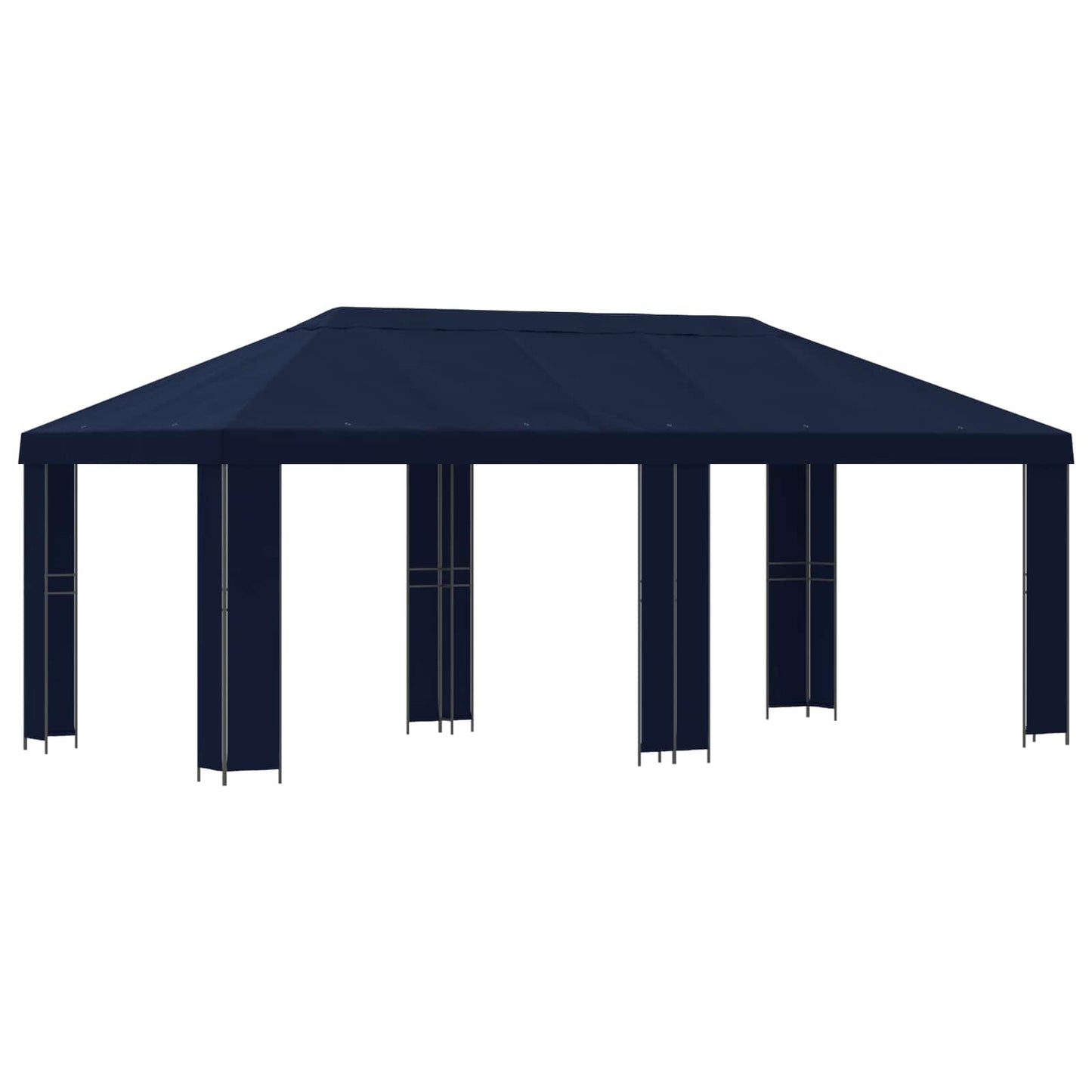 vidaXL Garden Gazebo 6 x 3 m Blue Polyester and Steel 190 gsm - 62827