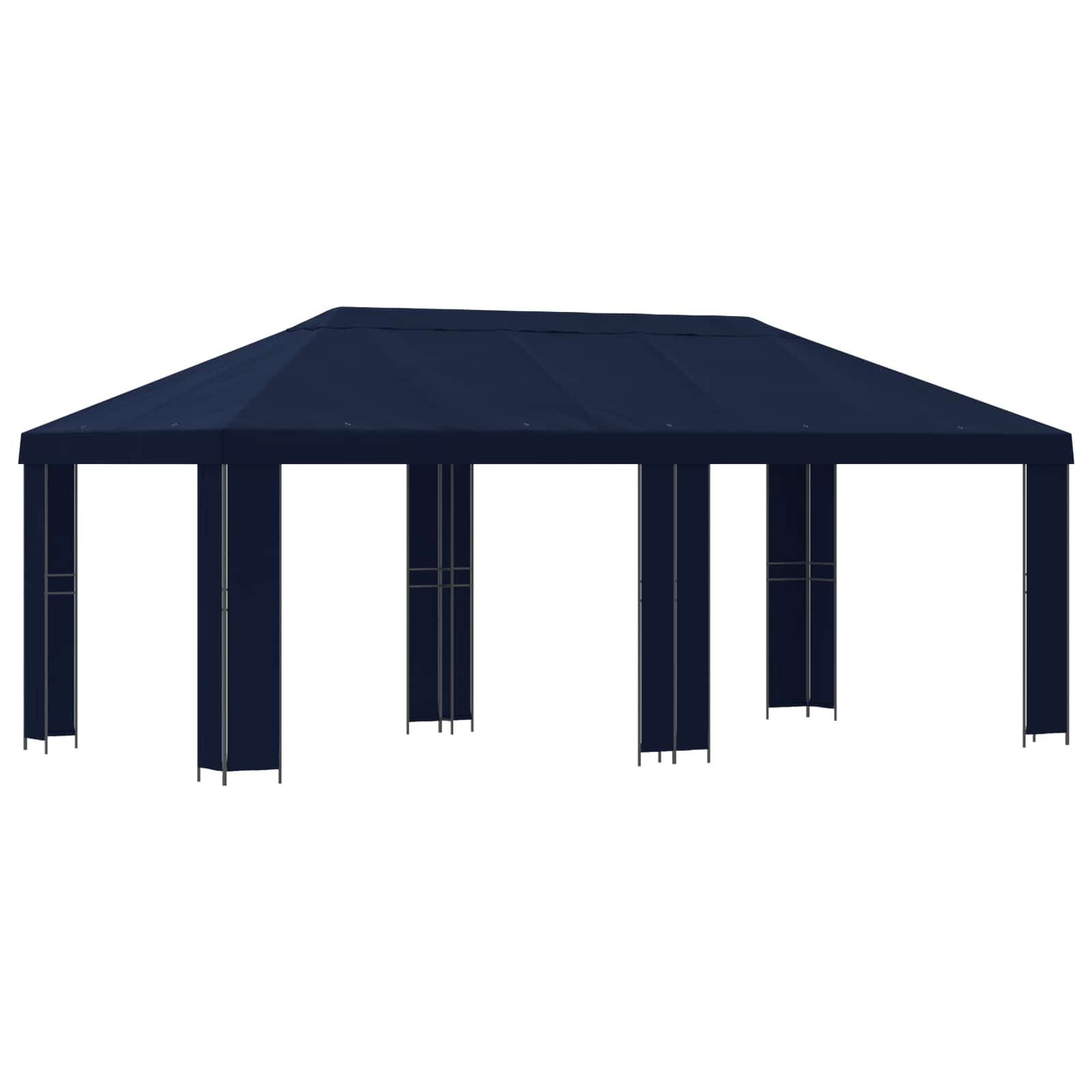 vidaXL Garden Gazebo 6 x 3 m Blue Polyester and Steel 190 gsm - 62827