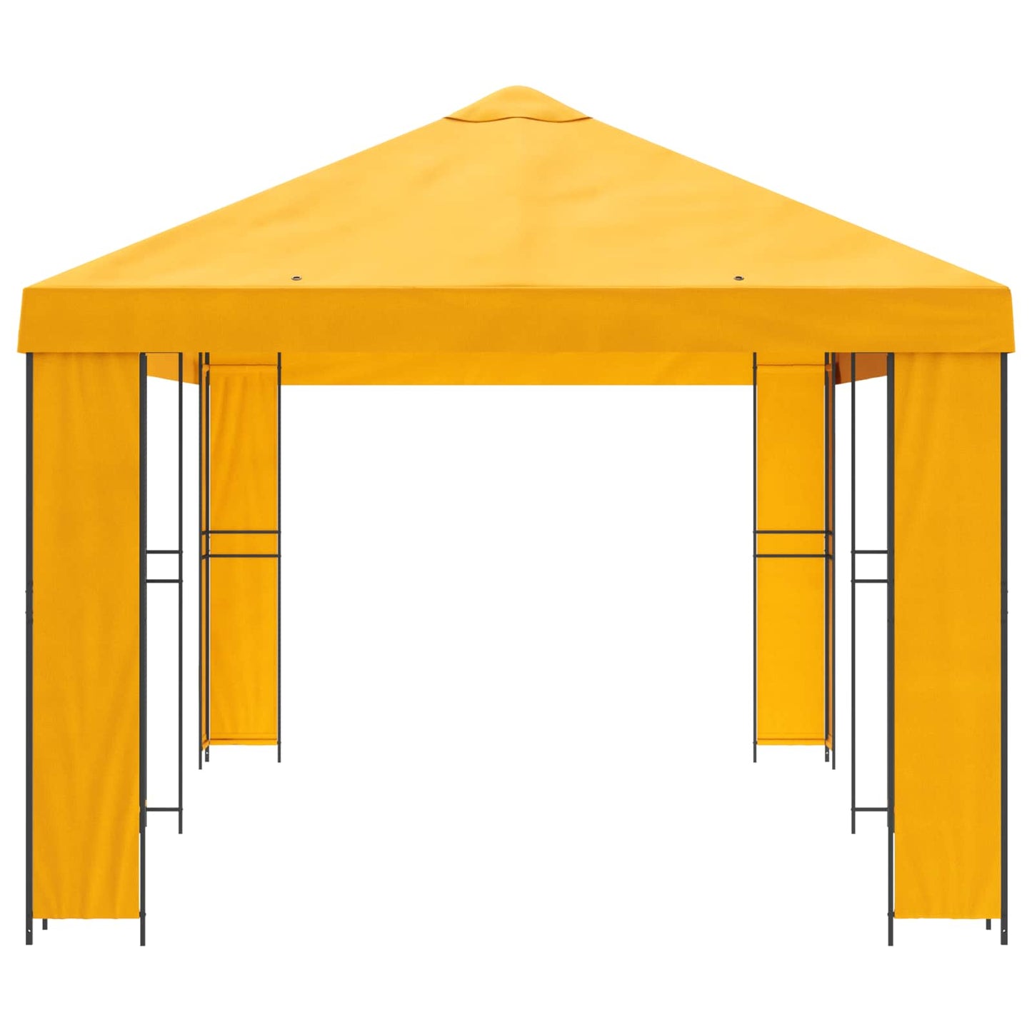 vidaXL Garden Gazebo 6 x 3 m Yellow Polyester and Steel 190 gsm - 62831