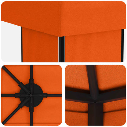 vidaXL Garden Gazebo 6 x 3 m Orange Polyester and Steel 190 gsm - 62844