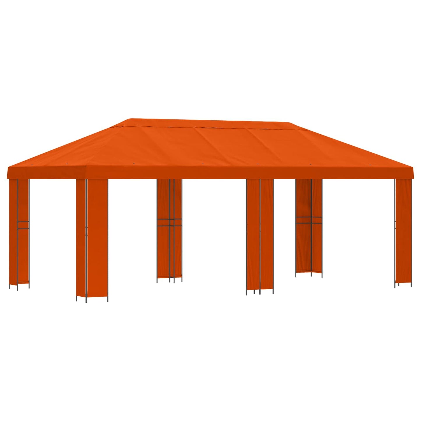 vidaXL Garden Gazebo 6 x 3 m Orange Polyester and Steel 190 gsm - 62844