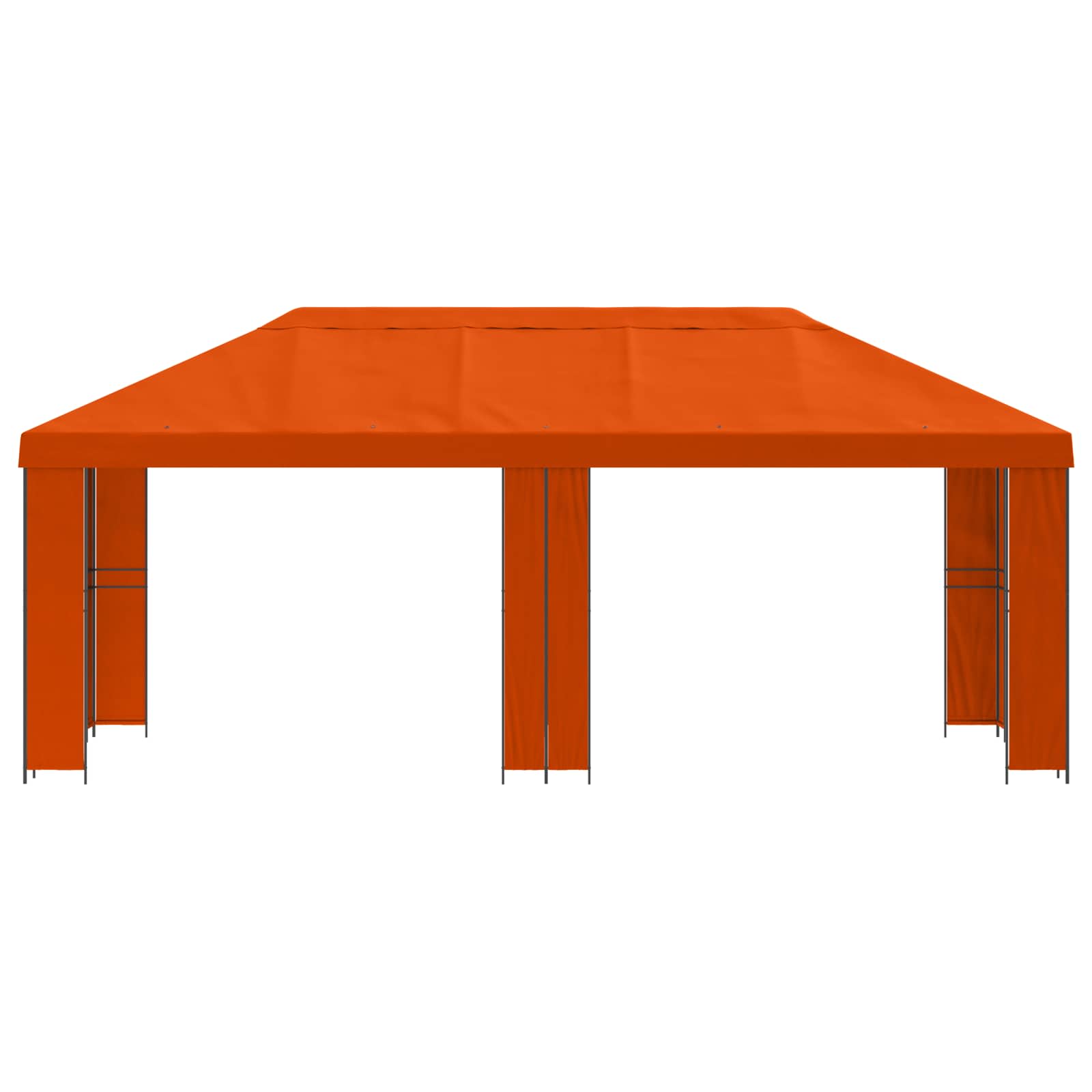 vidaXL Garden Gazebo 6 x 3 m Orange Polyester and Steel 190 gsm - 62844
