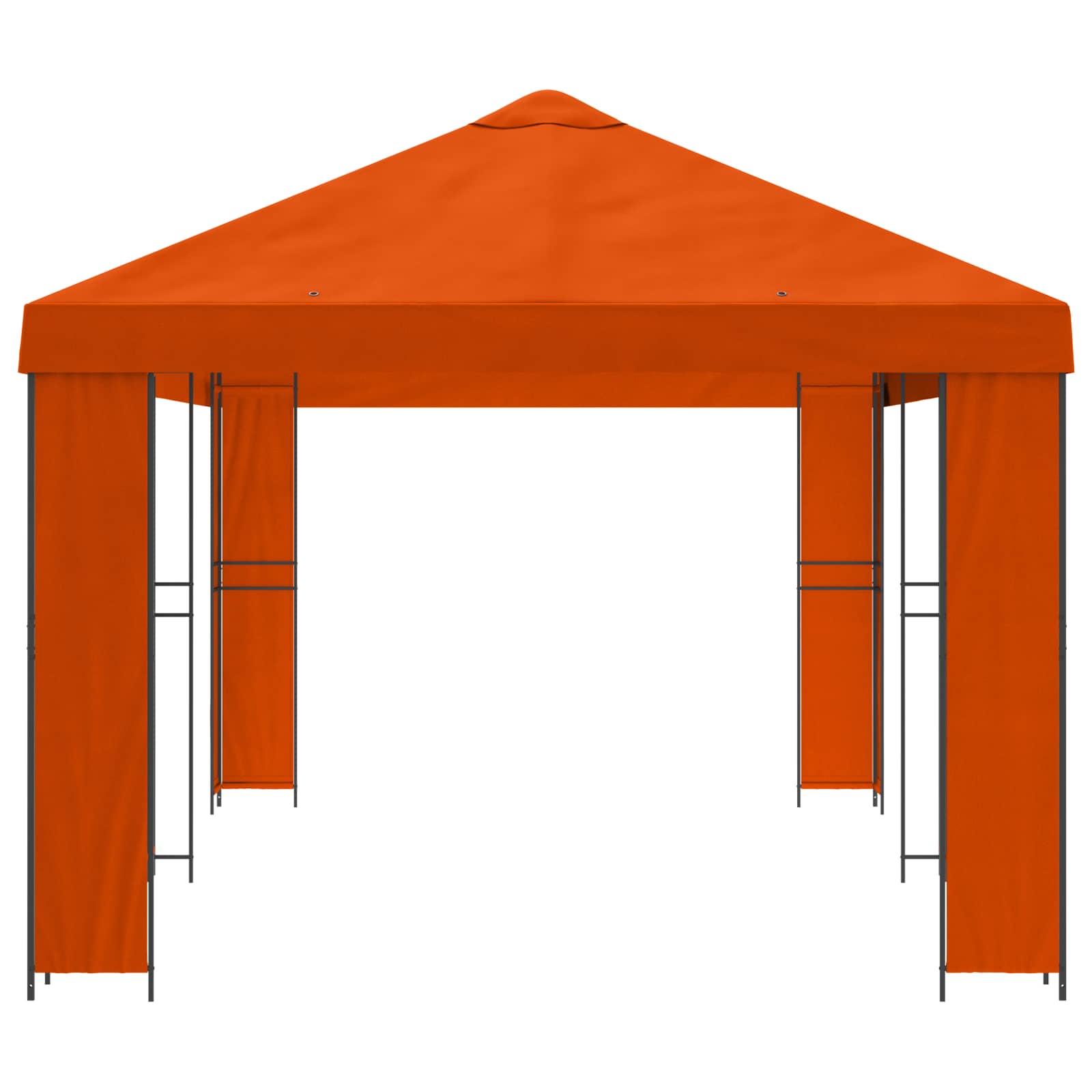vidaXL Garden Gazebo 6 x 3 m Orange Polyester and Steel 190 gsm - 62844