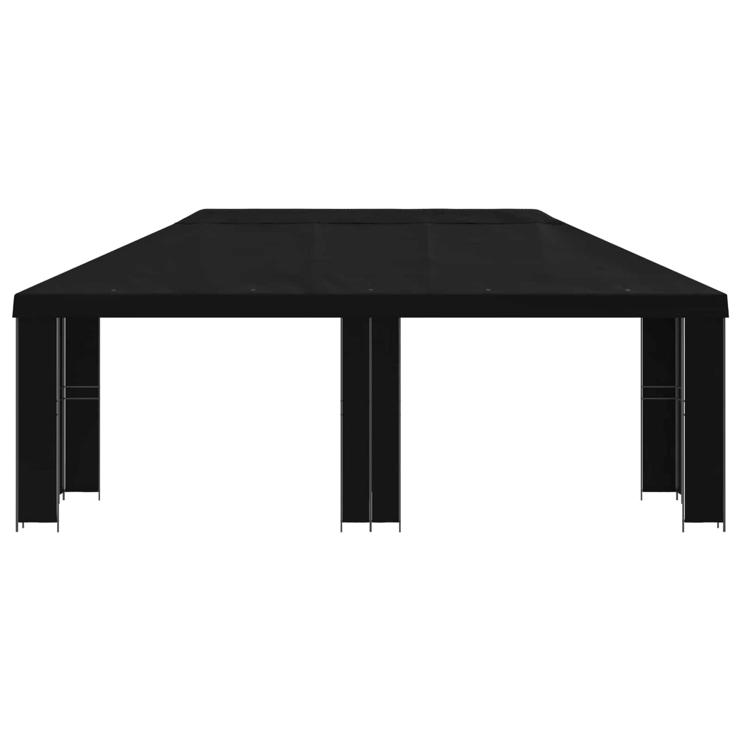 vidaXL Garden Gazebo 6 x 3 m Black Polyester and Steel 190 gsm - 62848