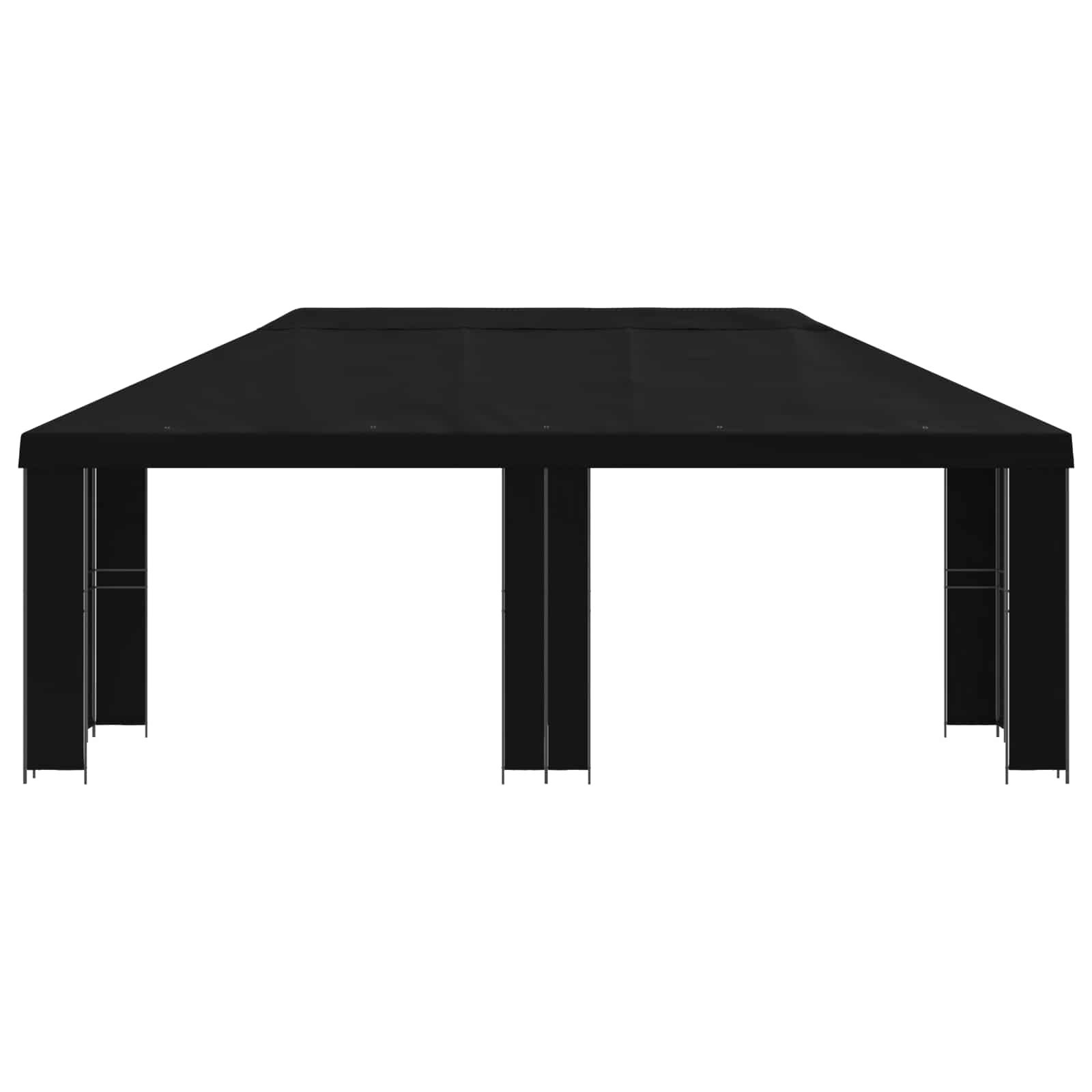 vidaXL Garden Gazebo 6 x 3 m Black Polyester and Steel 190 gsm - 62848
