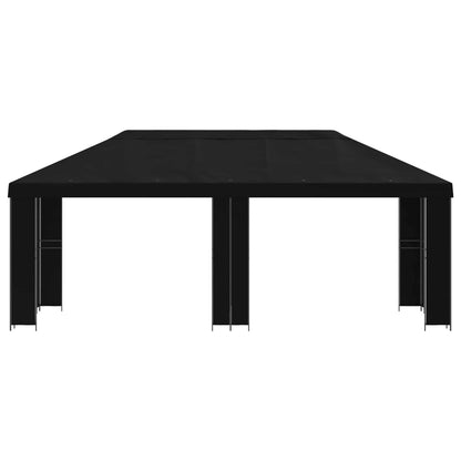 vidaXL Garden Gazebo 6 x 3 m Black Polyester and Steel 190 gsm - 62848
