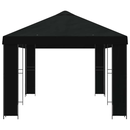vidaXL Garden Gazebo 6 x 3 m Black Polyester and Steel 190 gsm - 62848