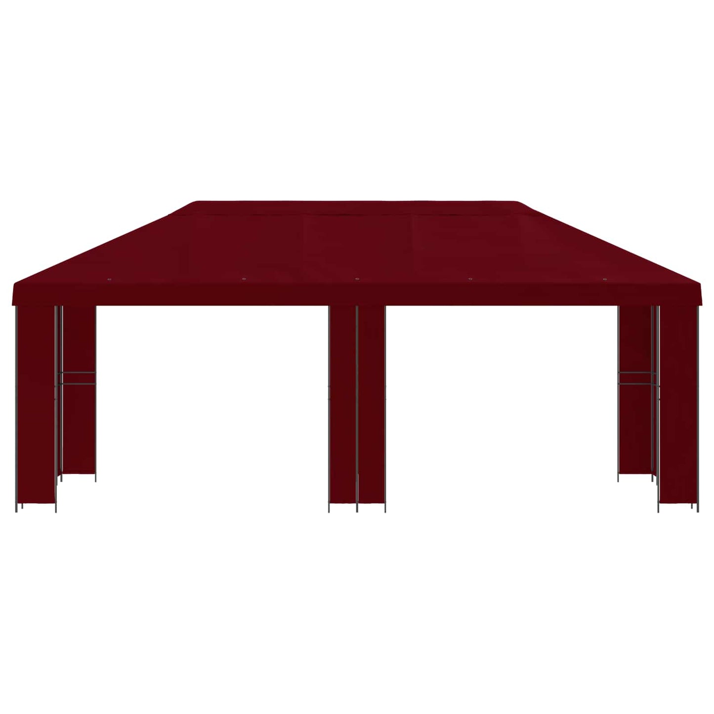 vidaXL Garden Gazebo 6 x 3 m Burgundy Polyester and Steel 190 gsm - 62849