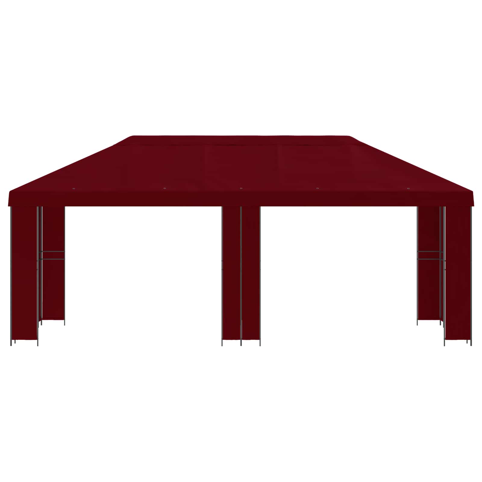 vidaXL Garden Gazebo 6 x 3 m Burgundy Polyester and Steel 190 gsm - 62849