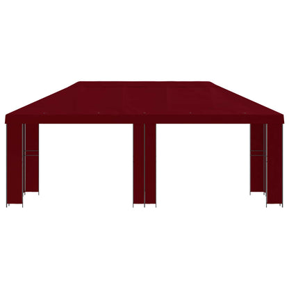 vidaXL Garden Gazebo 6 x 3 m Burgundy Polyester and Steel 190 gsm - 62849