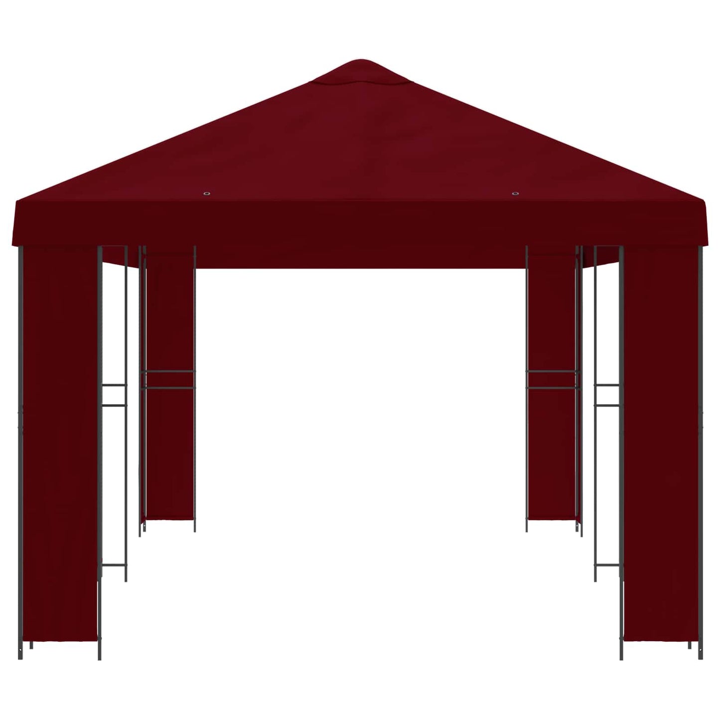vidaXL Garden Gazebo 6 x 3 m Burgundy Polyester and Steel 190 gsm - 62849