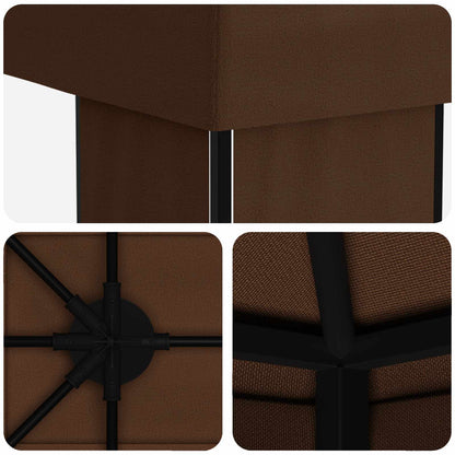 vidaXL Garden Gazebo 6 x 3 m Brown Polyester and Steel 190 gsm - 62850