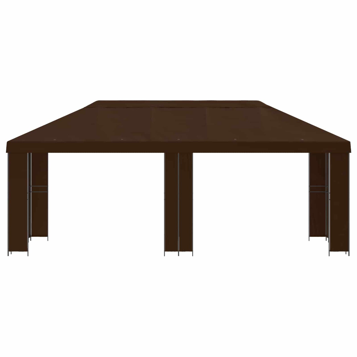 vidaXL Garden Gazebo 6 x 3 m Brown Polyester and Steel 190 gsm - 62850