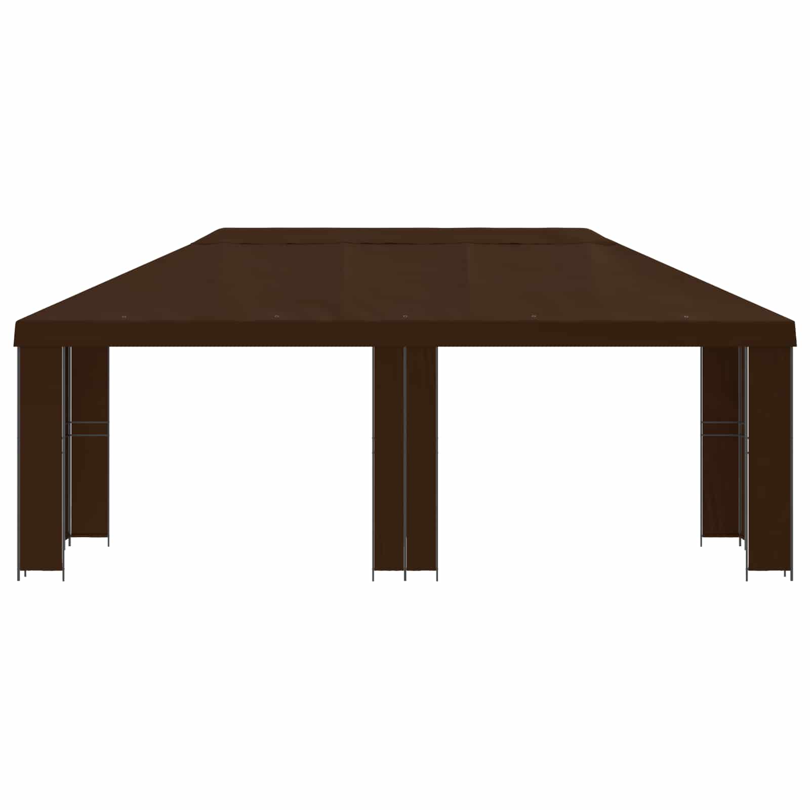 vidaXL Garden Gazebo 6 x 3 m Brown Polyester and Steel 190 gsm - 62850