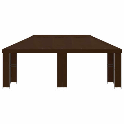 vidaXL Garden Gazebo 6 x 3 m Brown Polyester and Steel 190 gsm - 62850