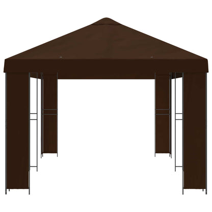 vidaXL Garden Gazebo 6 x 3 m Brown Polyester and Steel 190 gsm - 62850