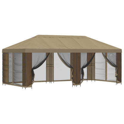 vidaXL Garden Gazebo with Sidewalls 6 x 3 m Beige Polyester and Steel