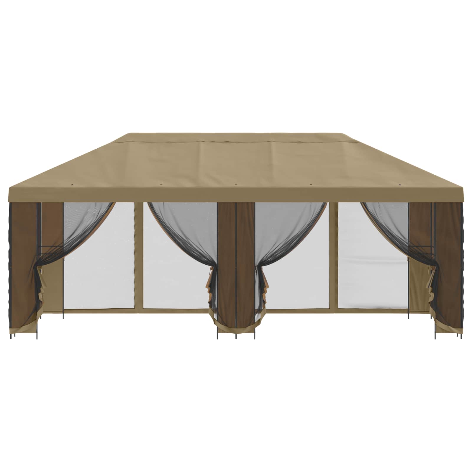 vidaXL Garden Gazebo with Sidewalls 6 x 3 m Beige Polyester and Steel