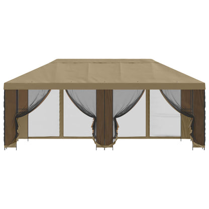 vidaXL Garden Gazebo with Sidewalls 6 x 3 m Beige Polyester and Steel