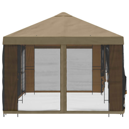 vidaXL Garden Gazebo with Sidewalls 6 x 3 m Beige Polyester and Steel