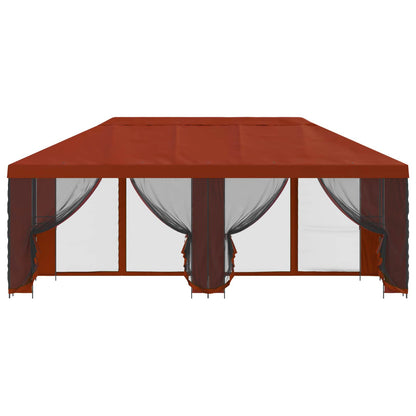 vidaXL Garden Gazebo with Sidewalls 6 x 3 m Terracotta