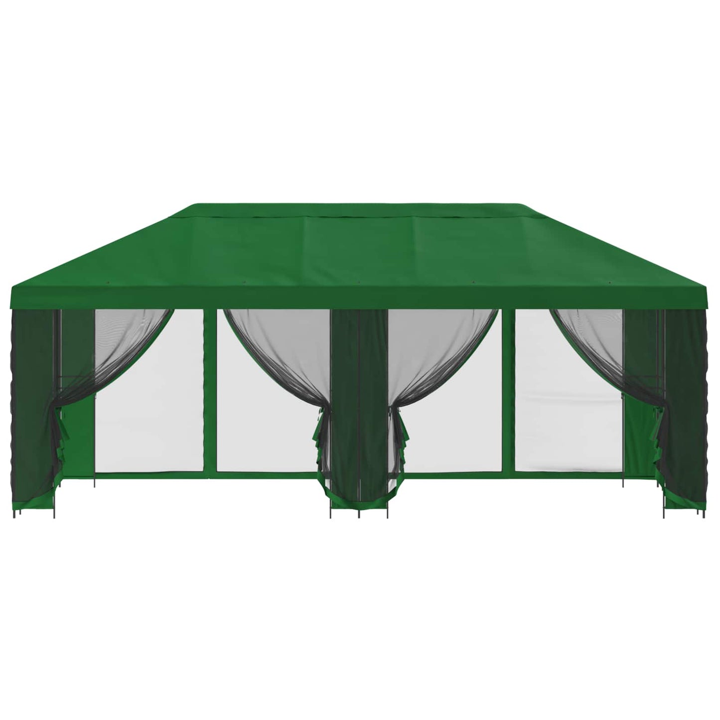 vidaXL Garden Gazebo with Sidewalls 6 x 3 m Green Polyester and Steel