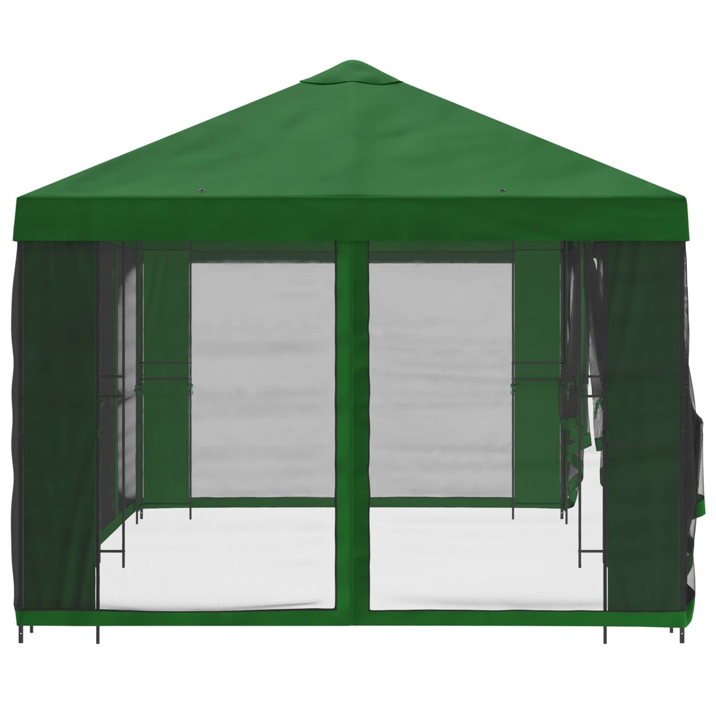 vidaXL Garden Gazebo with Sidewalls 6 x 3 m Green Polyester and Steel