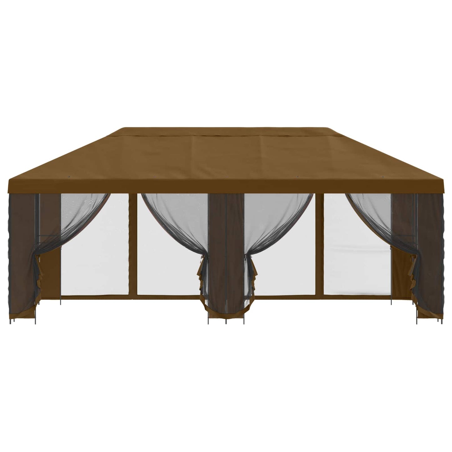 vidaXL Garden Gazebo with Sidewalls 6 x 3 m Taupe Polyester and Steel