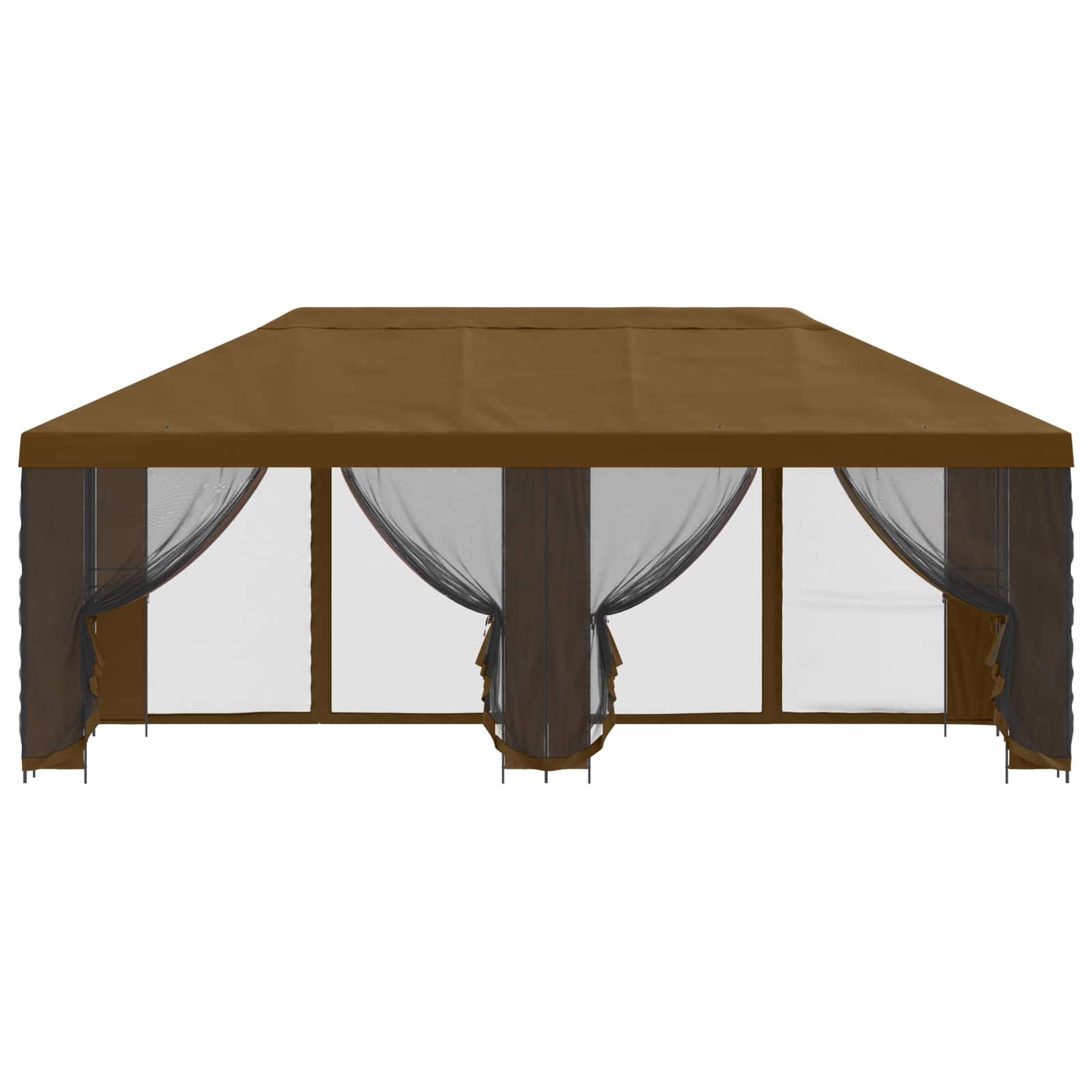 vidaXL Garden Gazebo with Sidewalls 6 x 3 m Taupe Polyester and Steel
