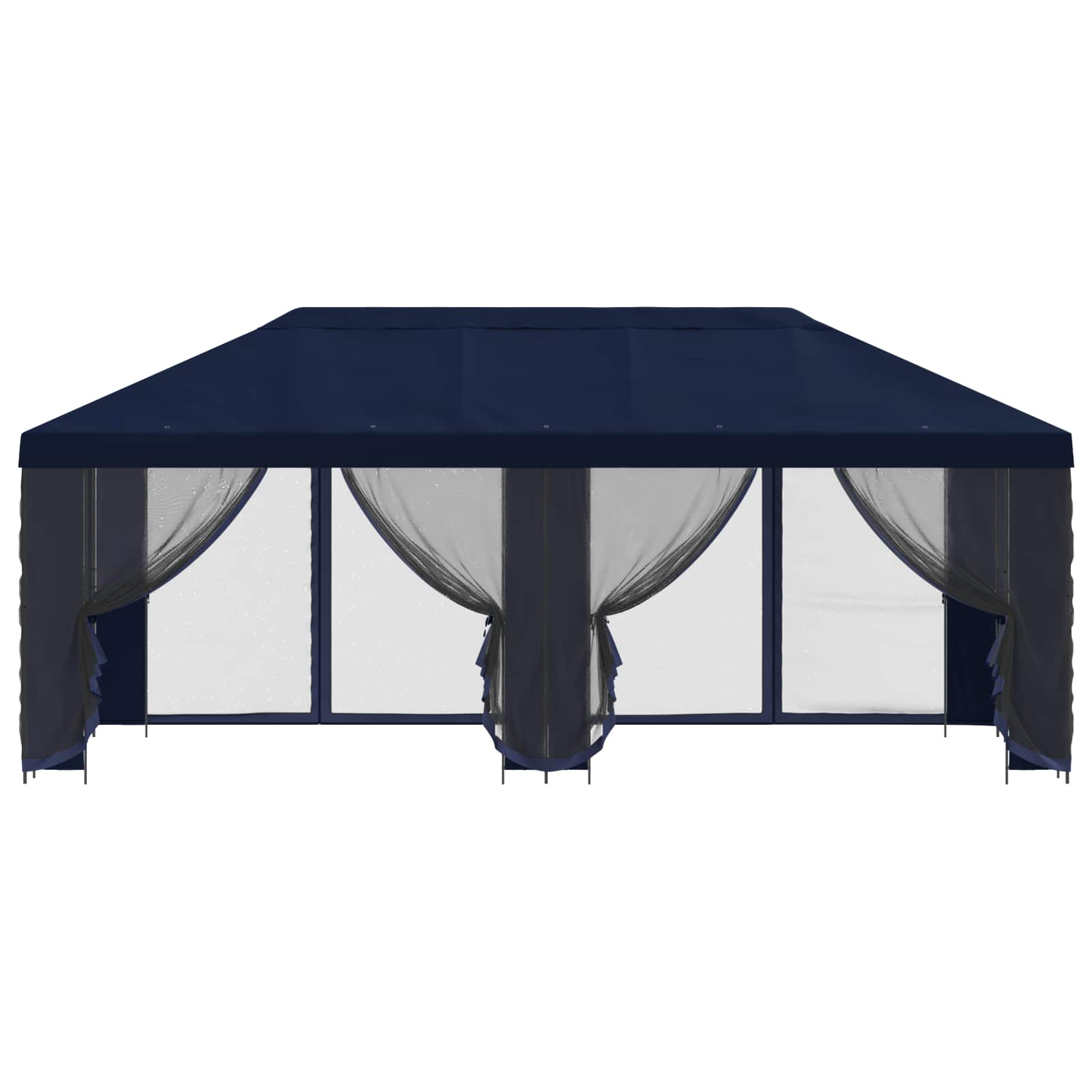 vidaXL Garden Gazebo with Sidewalls 6 x 3 m Blue Polyester and Steel