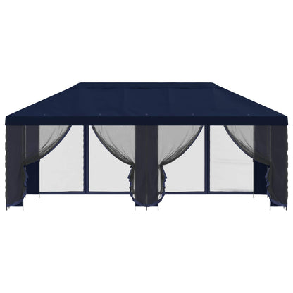 vidaXL Garden Gazebo with Sidewalls 6 x 3 m Blue Polyester and Steel