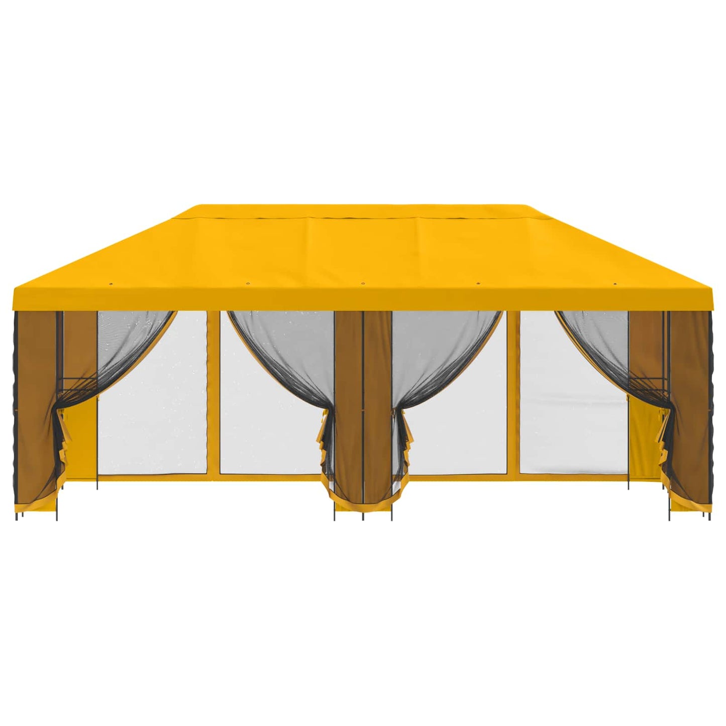 vidaXL Garden Gazebo with Sidewalls 6 x 3 m Yellow Polyester and Steel