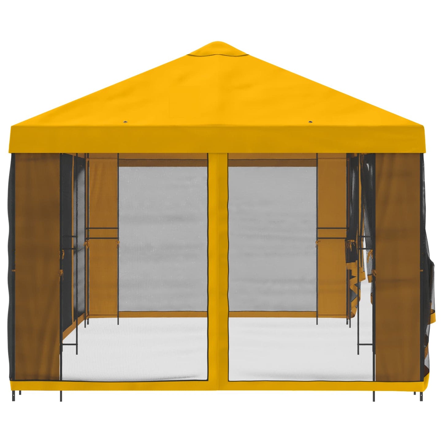 vidaXL Garden Gazebo with Sidewalls 6 x 3 m Yellow Polyester and Steel