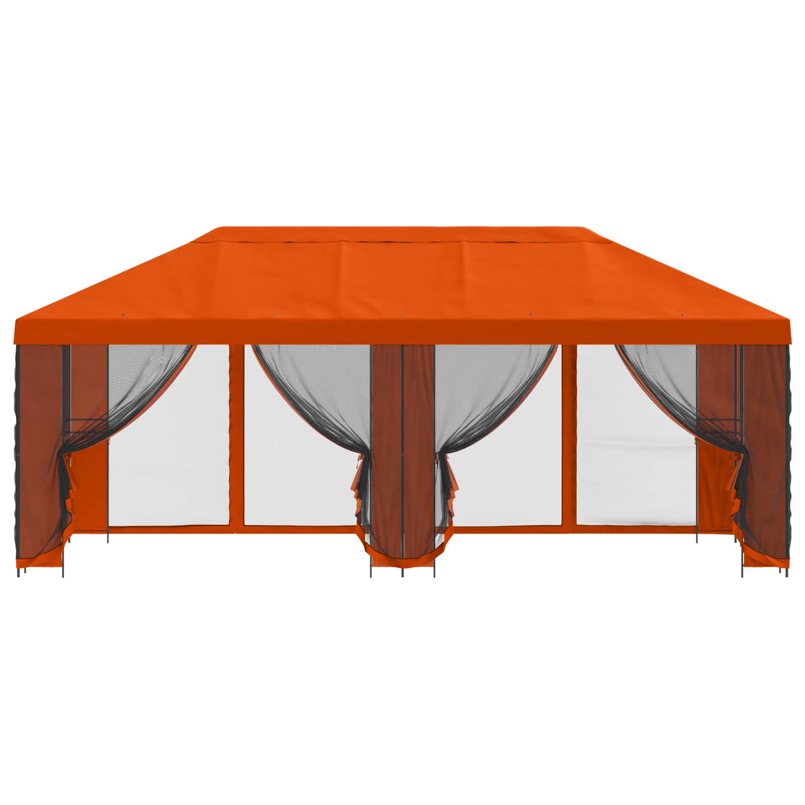 vidaXL Garden Gazebo with Sidewalls 6 x 3 m Orange Polyester and Steel