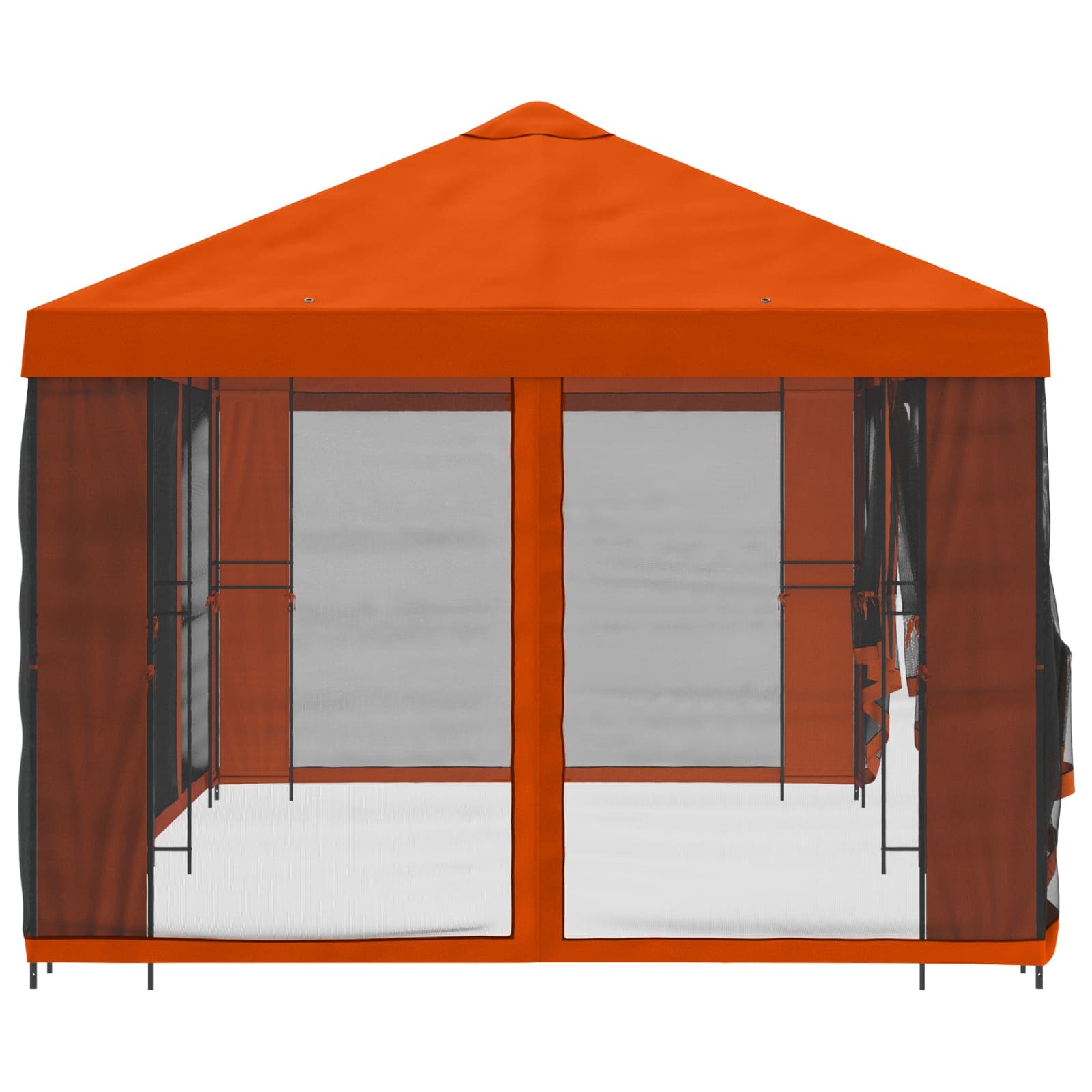 vidaXL Garden Gazebo with Sidewalls 6 x 3 m Orange Polyester and Steel