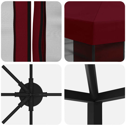 vidaXL Garden Gazebo with Sidewalls 6 x 3 m Burgundy
