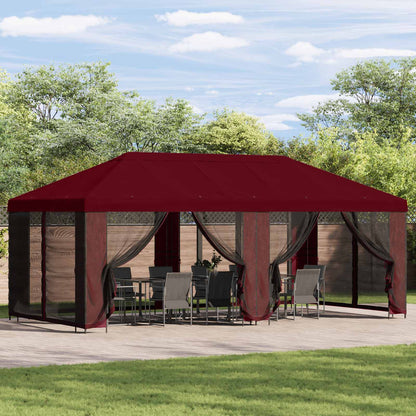 vidaXL Garden Gazebo with Sidewalls 6 x 3 m Burgundy