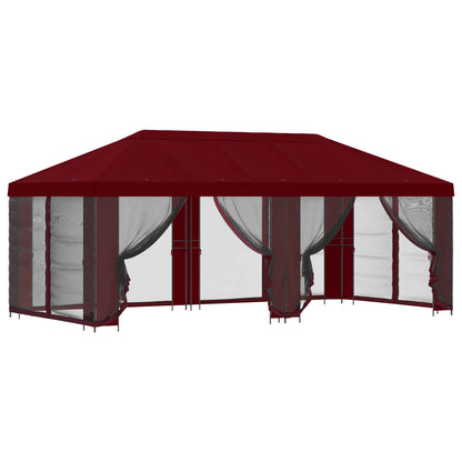 vidaXL Garden Gazebo with Sidewalls 6 x 3 m Burgundy