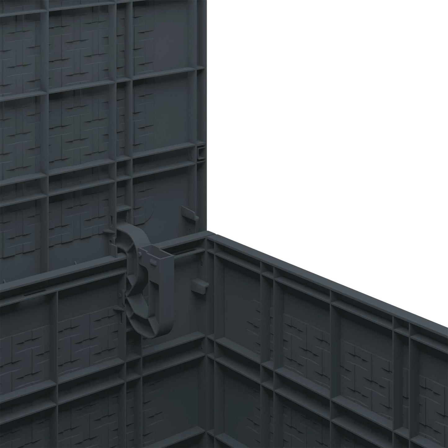 vidaXL Storage Box Anthracite 55 x 53 x 57 cm Polypropylene