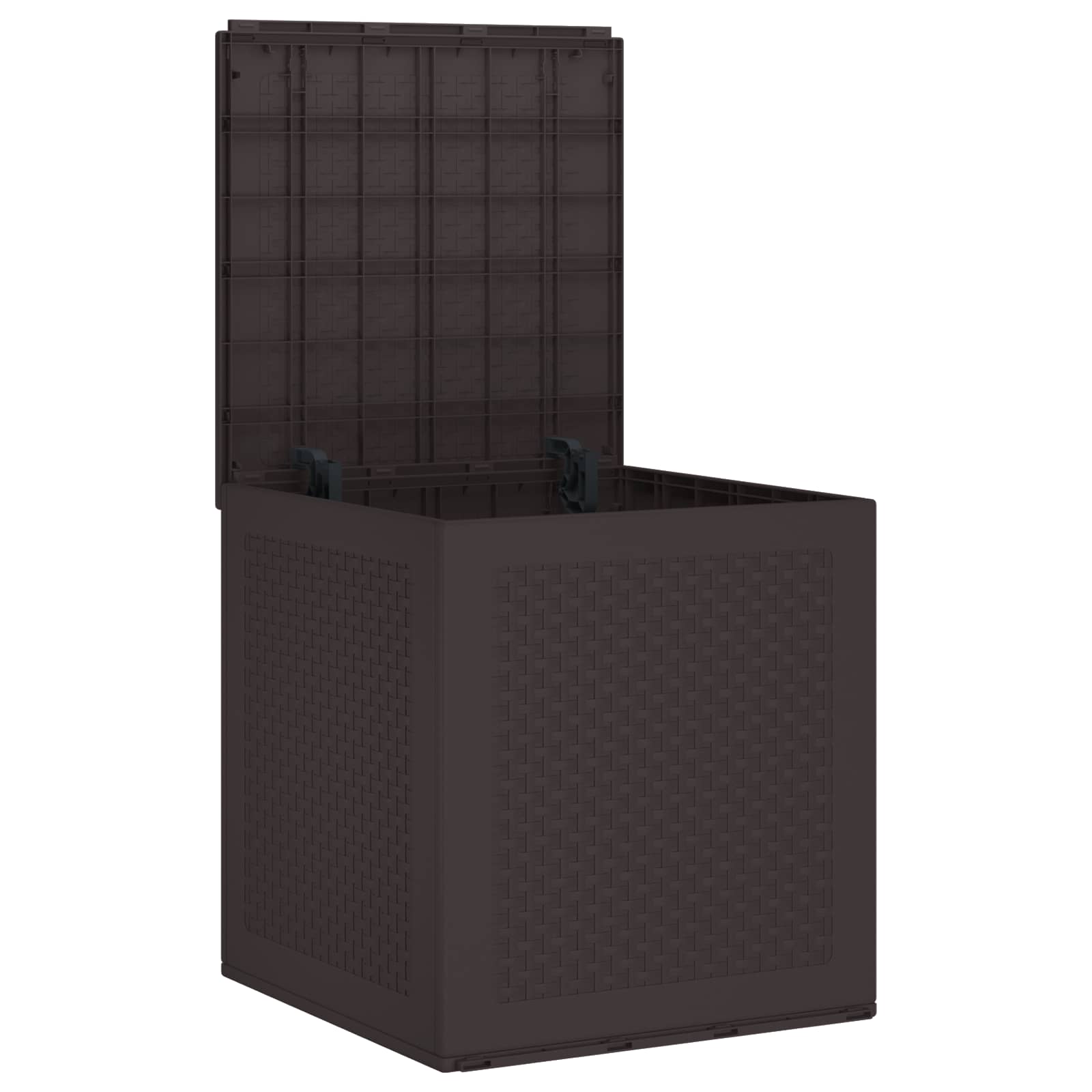 vidaXL Storage Box with Storage Brown 55 x 53 x 57 cm Polypropylene