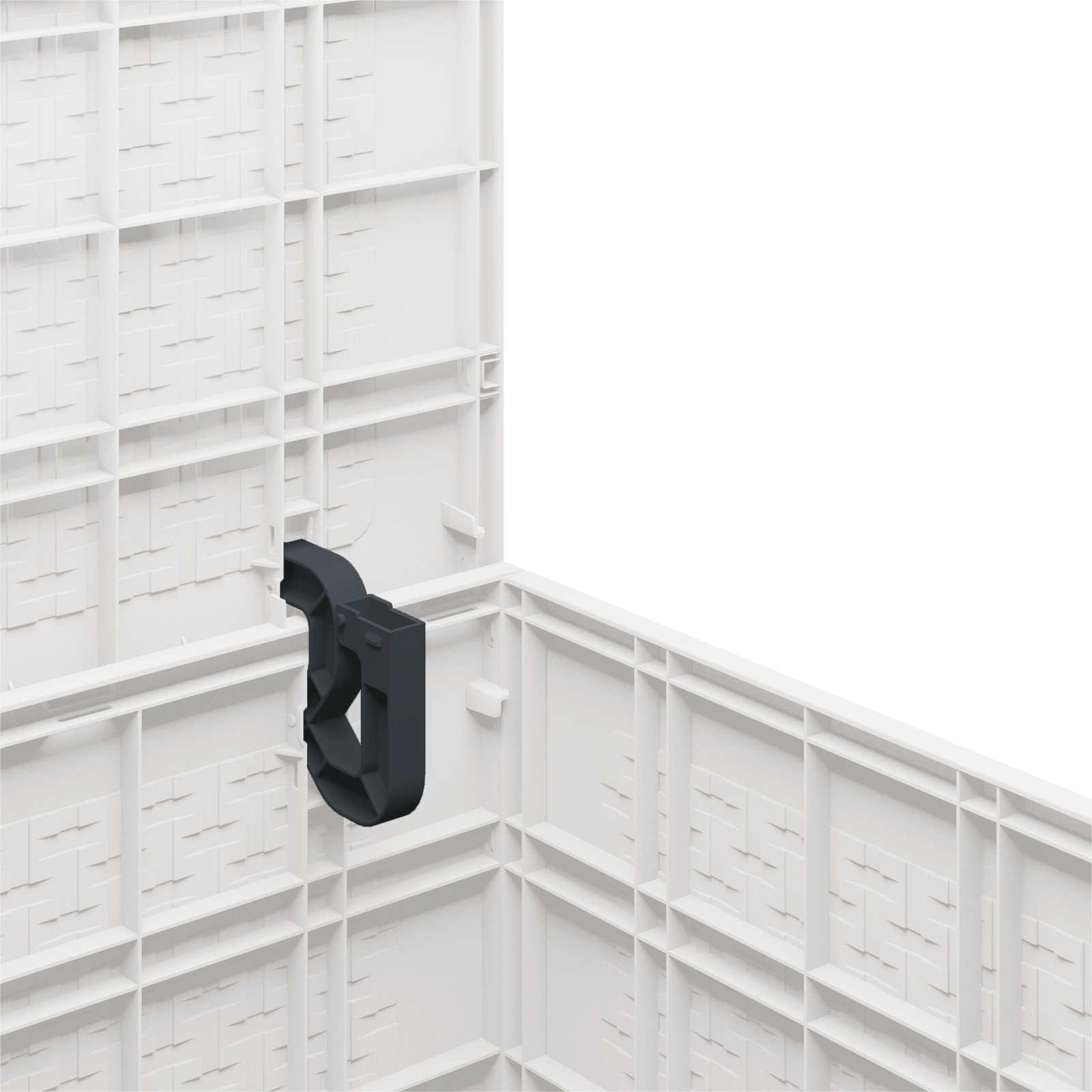 vidaXL Storage Box with Storage White 55 x 53 x 57 cm Polypropylene