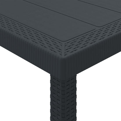 vidaXL Garden Table Anthracite 200 x 100 x 73 cm Poly Rattan