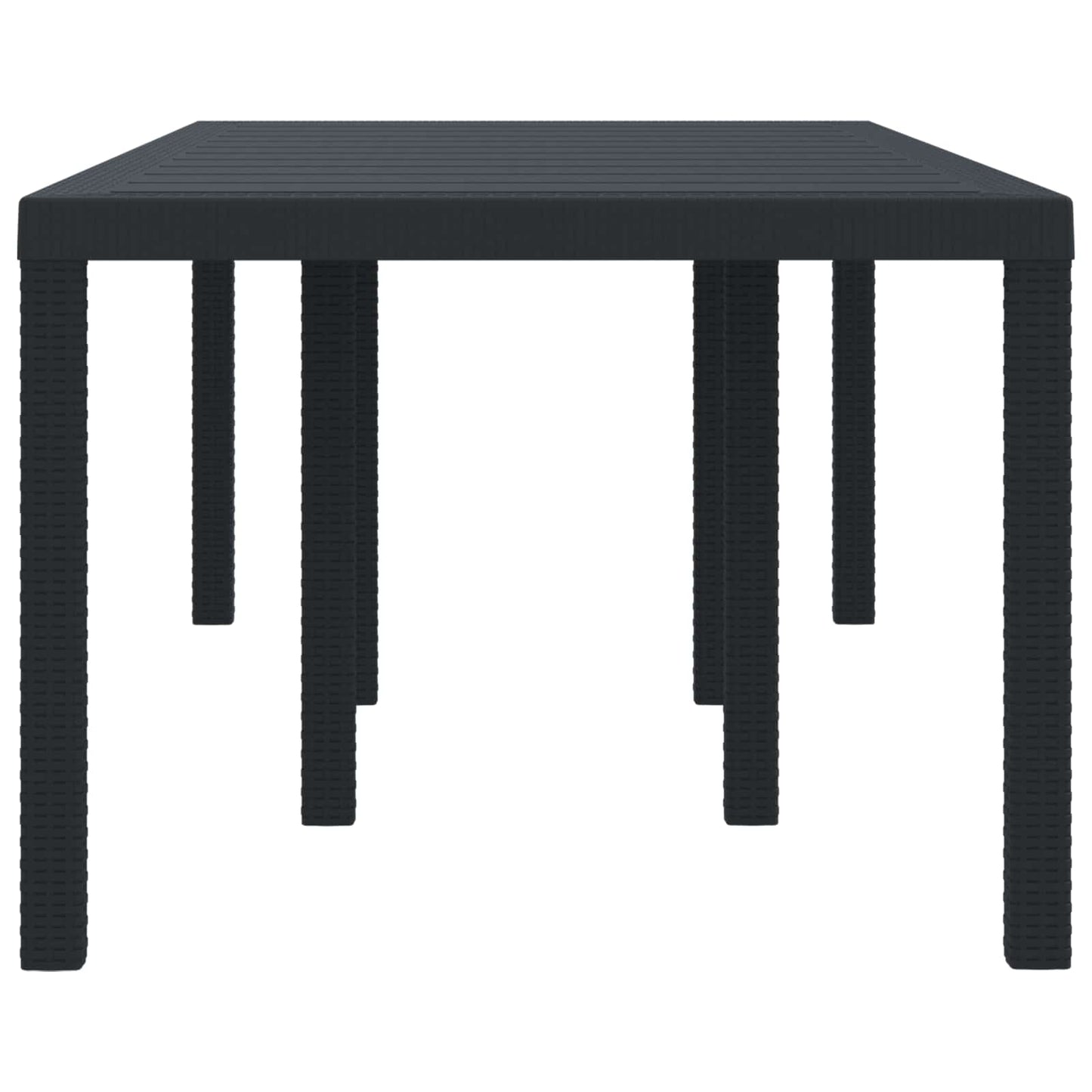 vidaXL Garden Table Anthracite 200 x 100 x 73 cm Poly Rattan