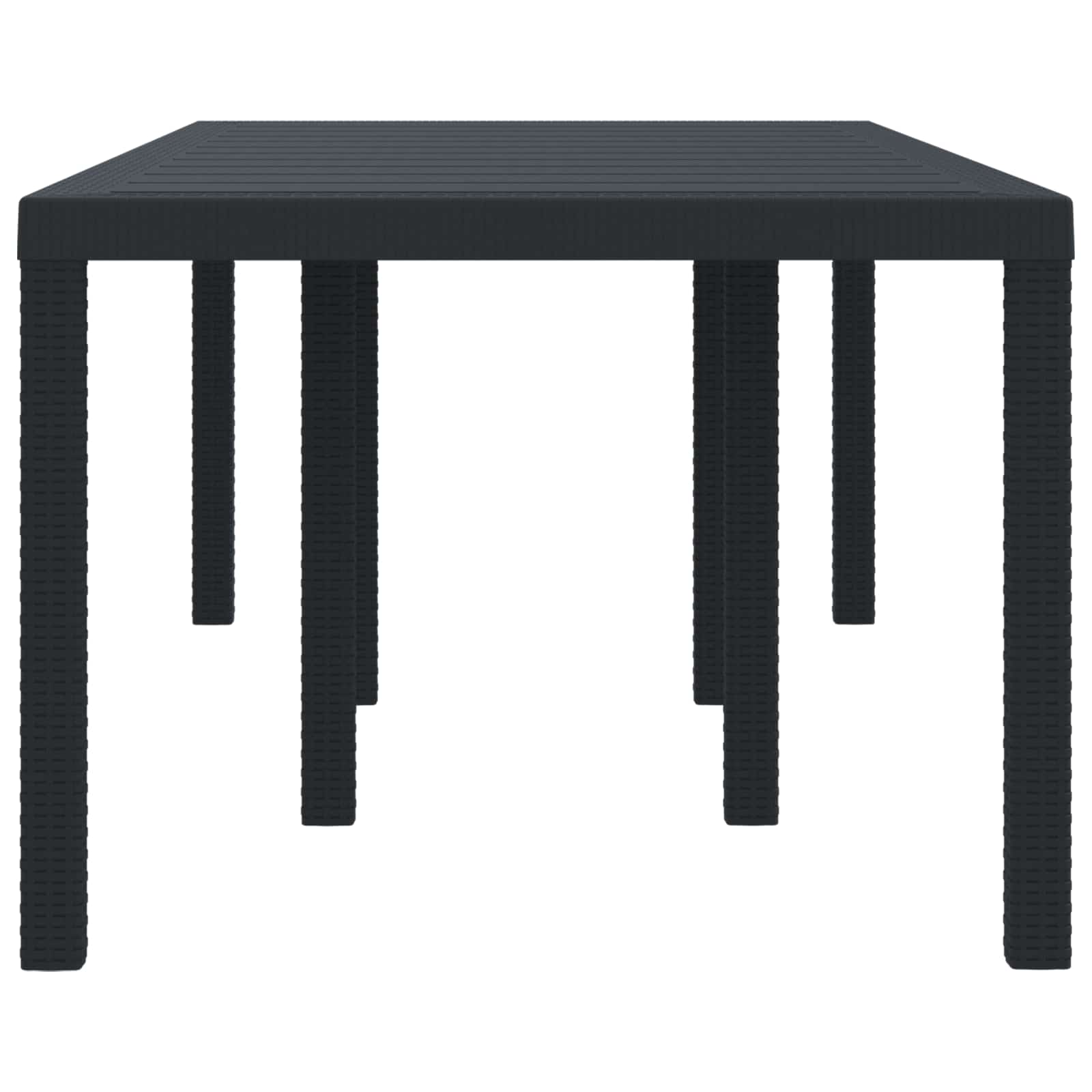 vidaXL Garden Table Anthracite 200 x 100 x 73 cm Poly Rattan