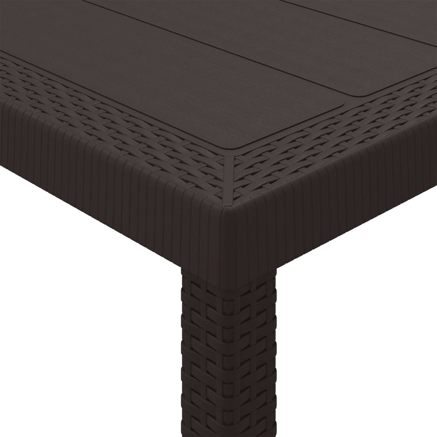 vidaXL Garden Table Brown 200 x 100 x 73 cm Poly Rattan