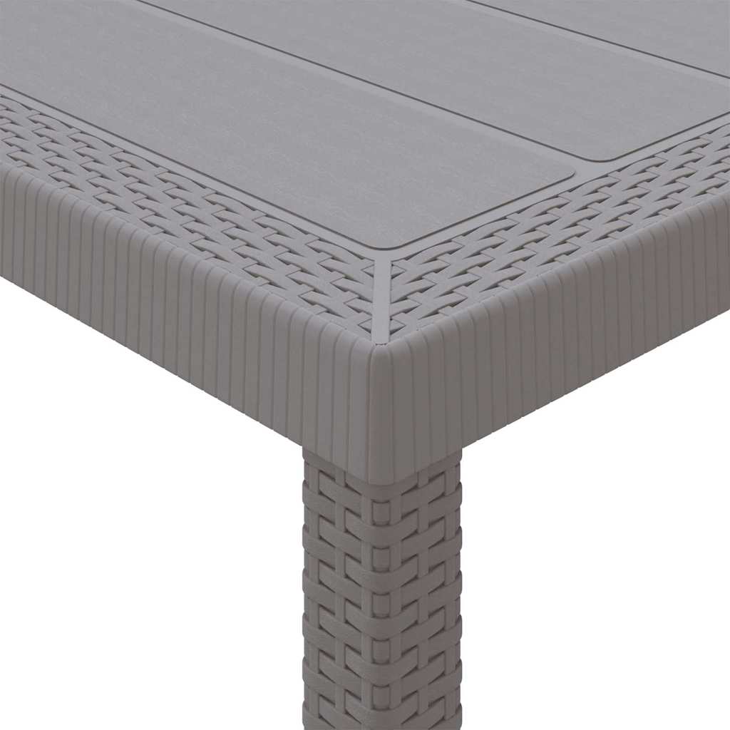 vidaXL Garden Table Light Grey 200 x 100 x 73 cm Poly Rattan