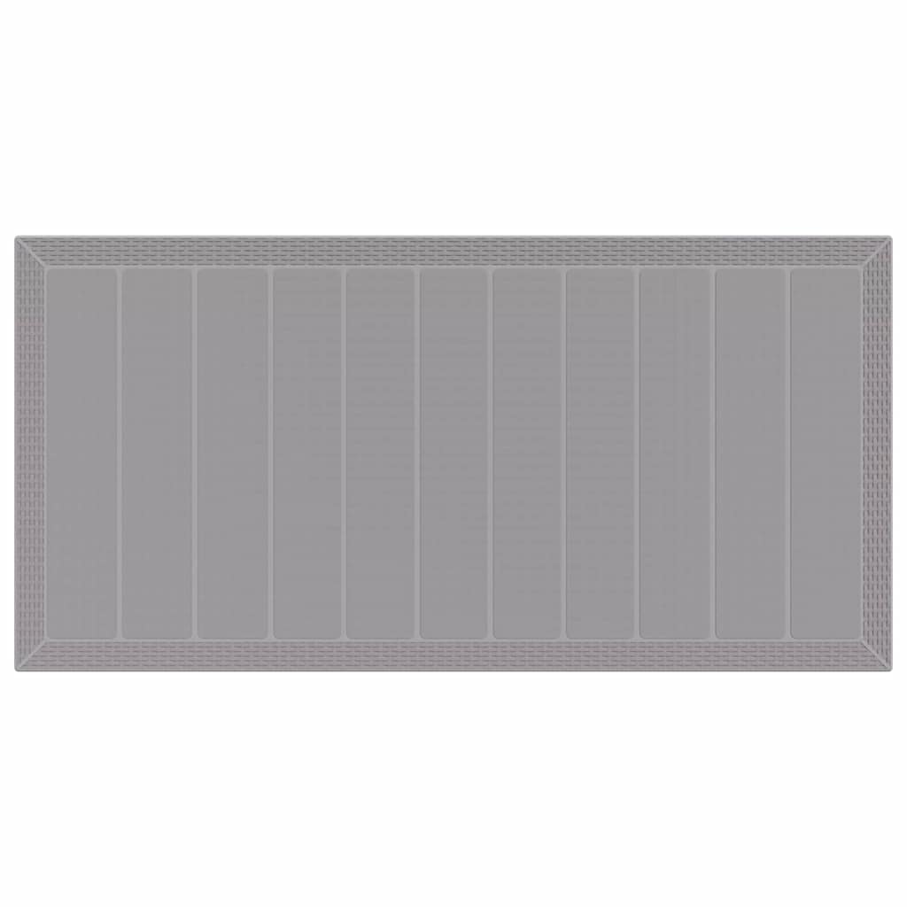 vidaXL Garden Table Light Grey 200 x 100 x 73 cm Poly Rattan
