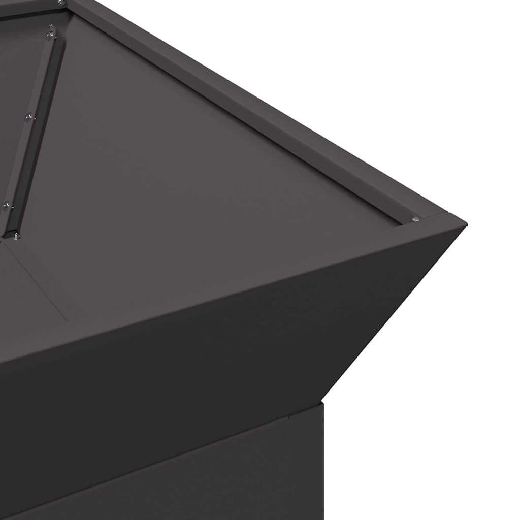 vidaXL Fire Pit Black 50 x 50 x 40 cm Steel - 10786