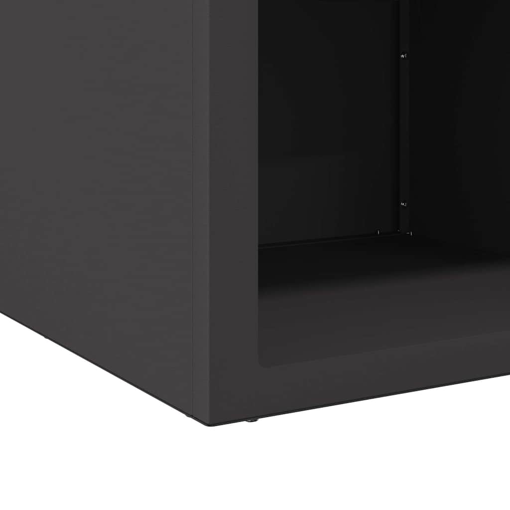 vidaXL Fire Pit Black 50 x 50 x 40 cm Steel - 10786